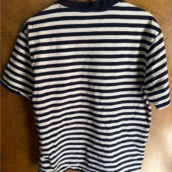 Guess x ASAP Rocky Striped navy and White T-Shirt vintage - Picture 5 of 9